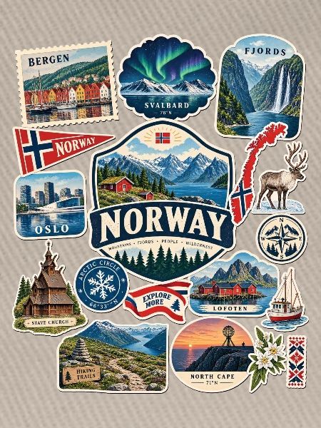 Norwegen Reisesticker