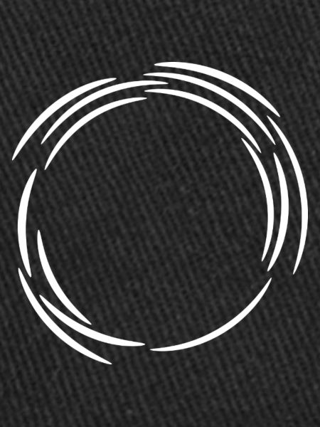 Cercle design icône lignes blanches