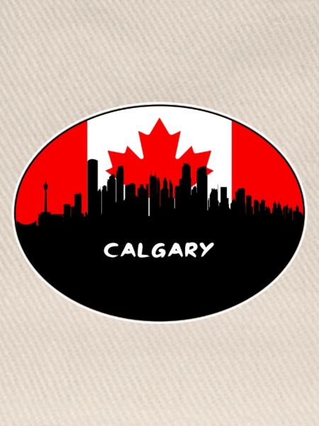 Calgary Kanada-Flaggen-Skyline-Schattenbild-Reise