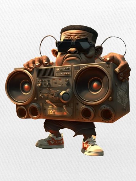 Hip-Hop mit Ghettoblaster