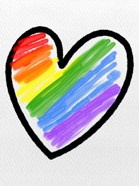 Regenbogenfahne LGBTQ Herz