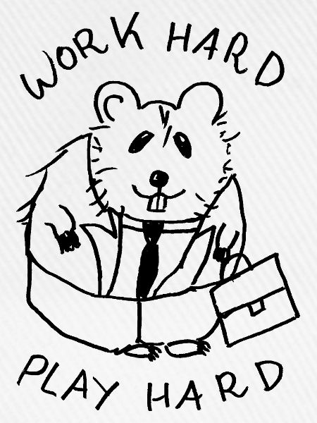 work hard play hard hamster
