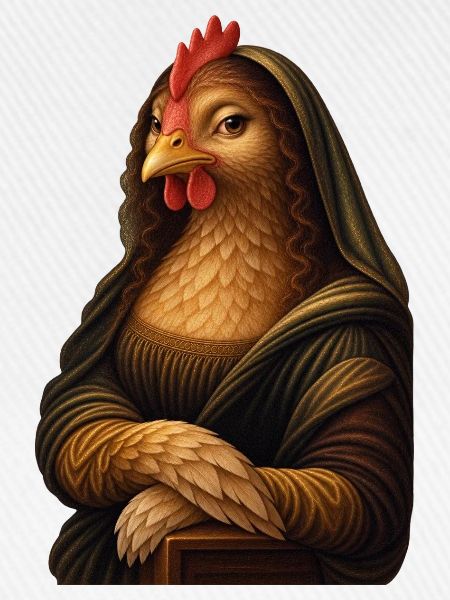 Mona Lisa als Huhn