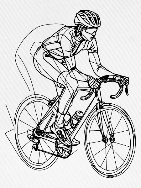Radfahrer Skizze