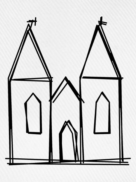 Kölner Dom handgezeichnet