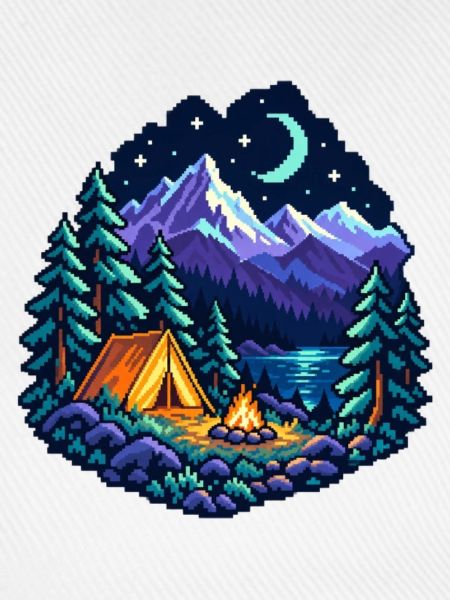 Camping unter dem Mond