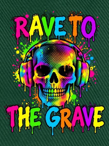 Rave Skull Neon-Kopfhörer