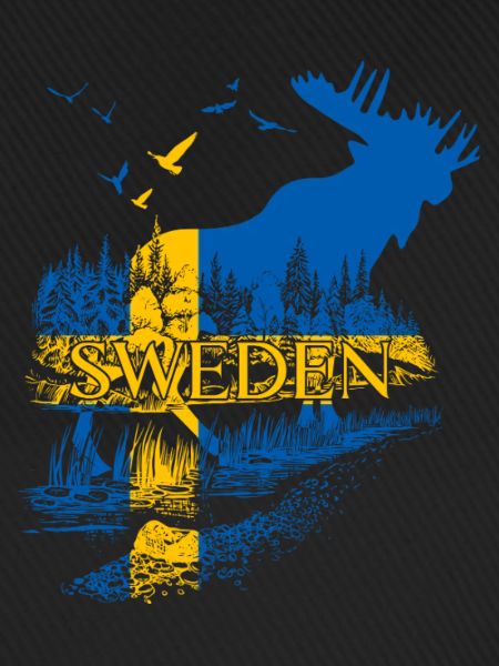 SWEDEN MOOSE SWEDEN FLAG