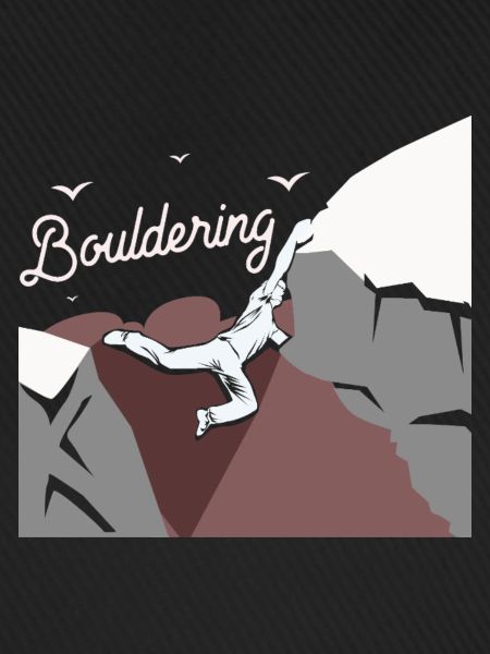 Kraftvoller Boulderer Grifftechnik
