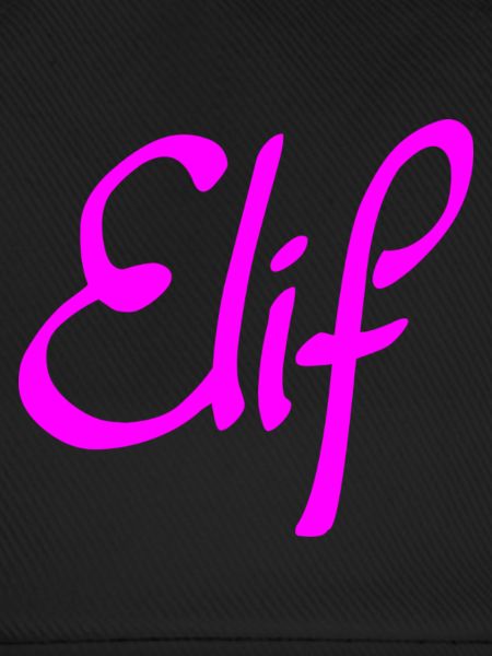 Neon Elif Schriftzug