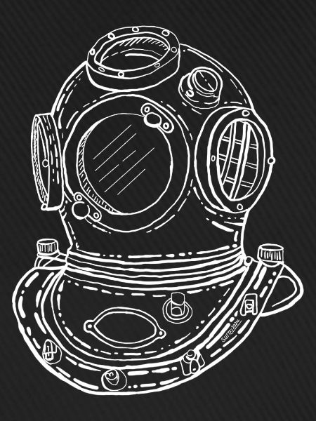 Taucherhelm, alt