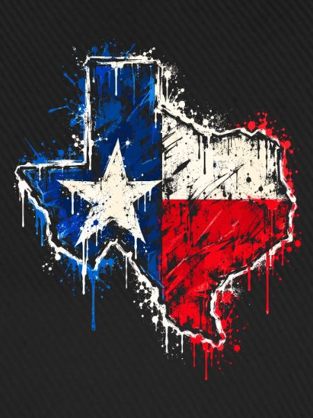 Texas Spray Flag Splash