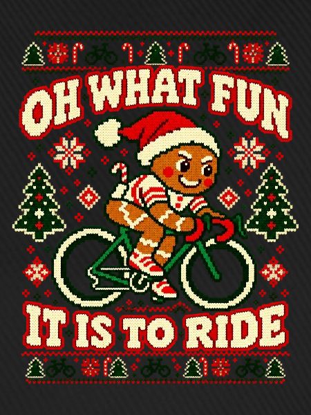 Weihnachten Rennrad Lebkuchenmann