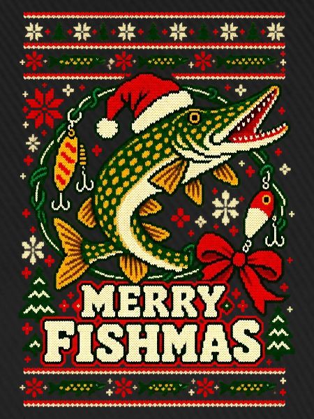 Weihnachten Hecht Angler Fishmas