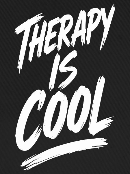 Therapy Is Cool Spruch Geschenk