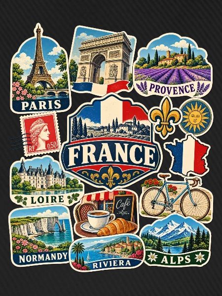 Frankreich Reisesticker
