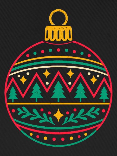 Minimalistische Weihnachtskugel