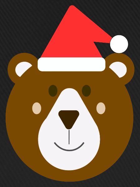 Süßer Weihnachtsbraunbär