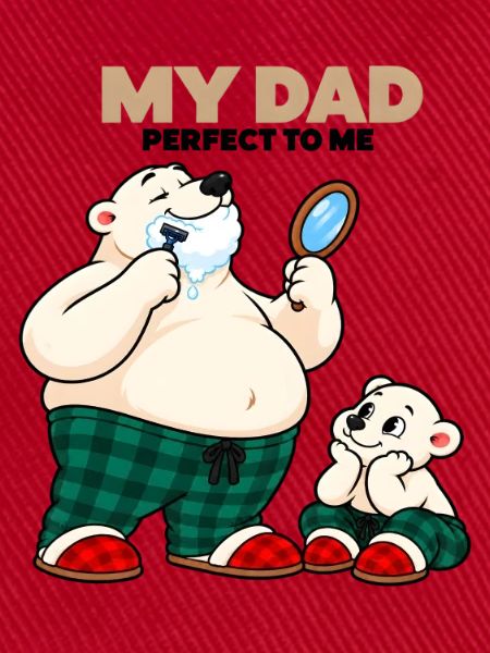 Papa – lustiger Eisbär-Vater