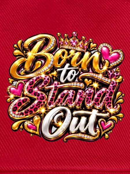 Born to Stand Out Glitzer-Statement