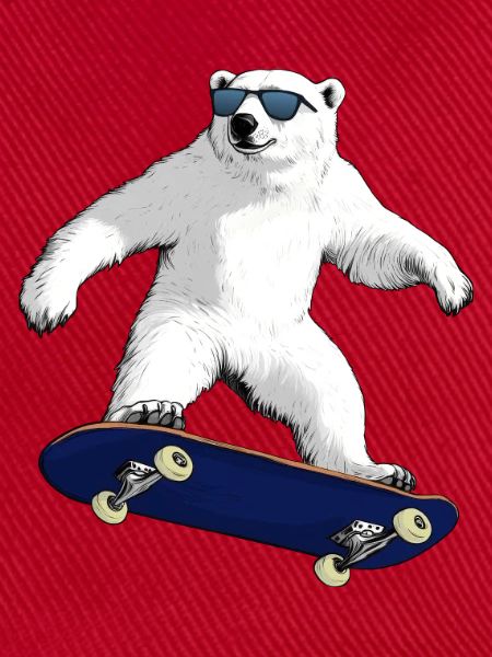 Skateboarder Eisbär