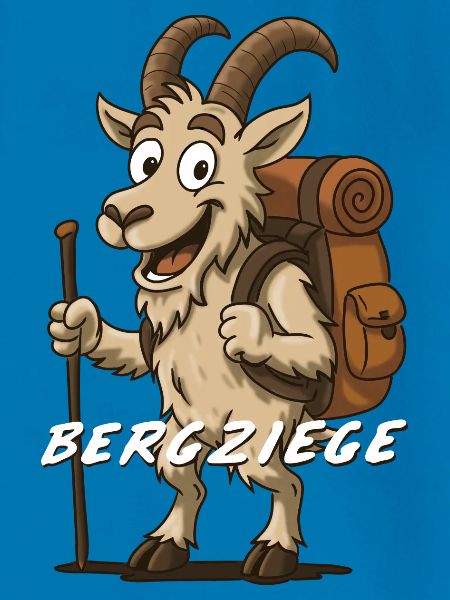 Bergziege mit Rucksack – lustiges wandershirt