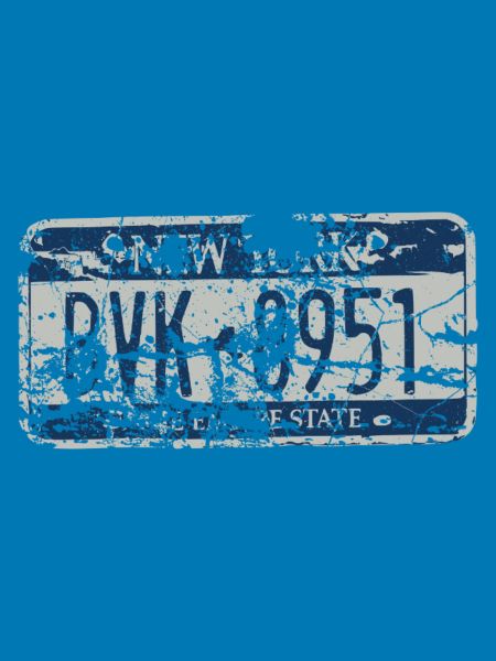 Verwittertes Retro Nummernschild