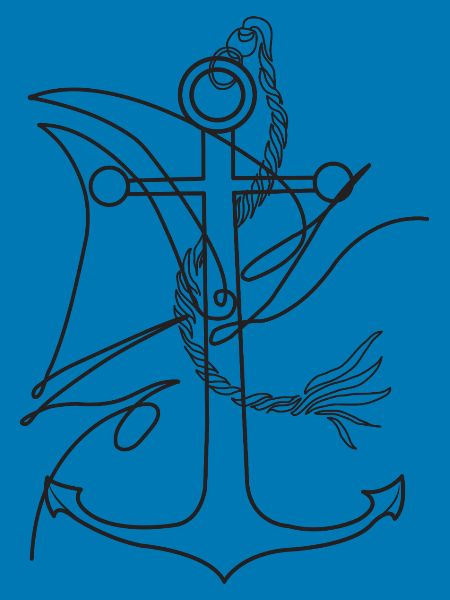 Anker und Segelboot