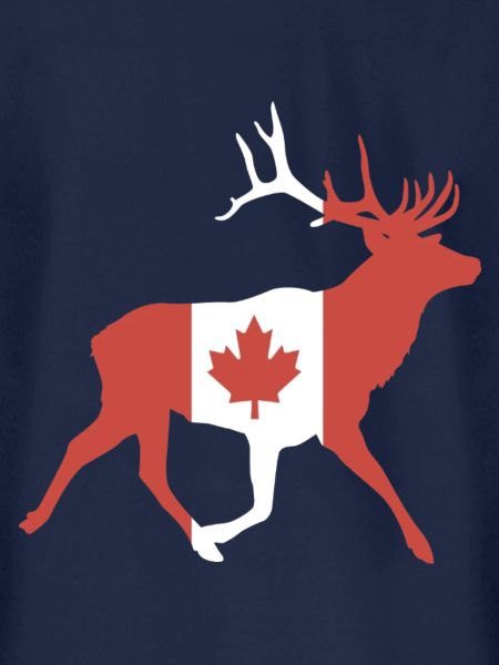 Deer with Canadian flag