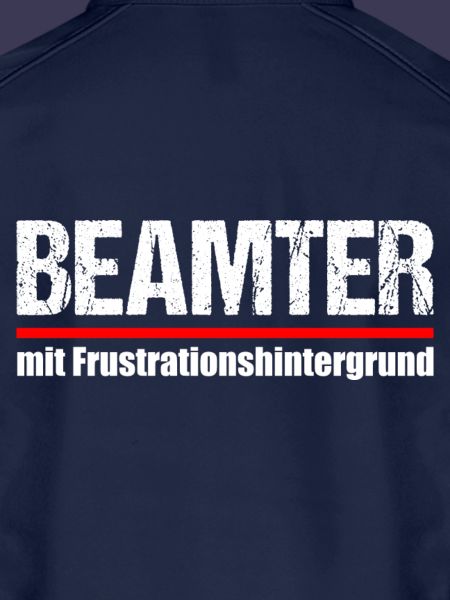 Beamter mit Frustrationshintergrund