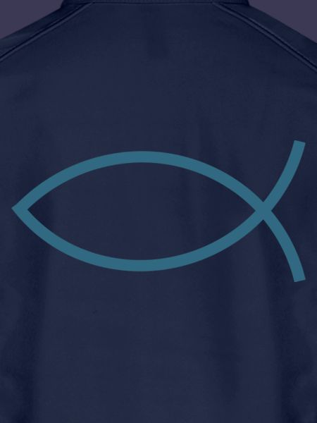 Blauer Jesusfisch Ichthys Jesus Fisch 