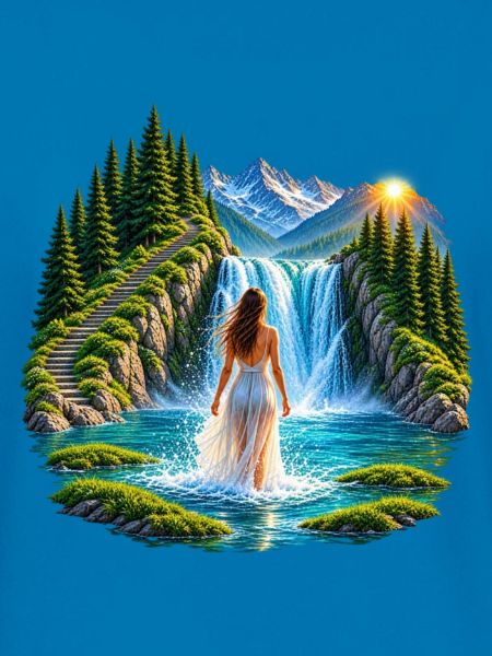Magischer Wasserfall