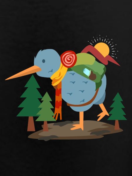 Reiselustiger Kiwivogel Backpacker