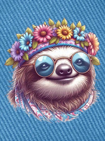 Faultier Hippie