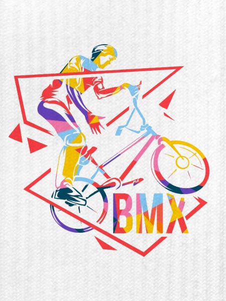 Trickreicher BMX Fahrer Halfpipe