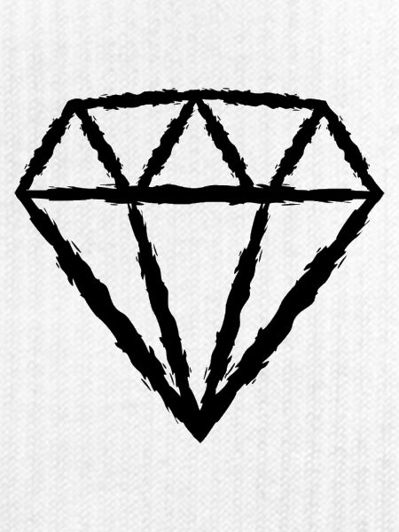 Diamant Schwarz Symbol
