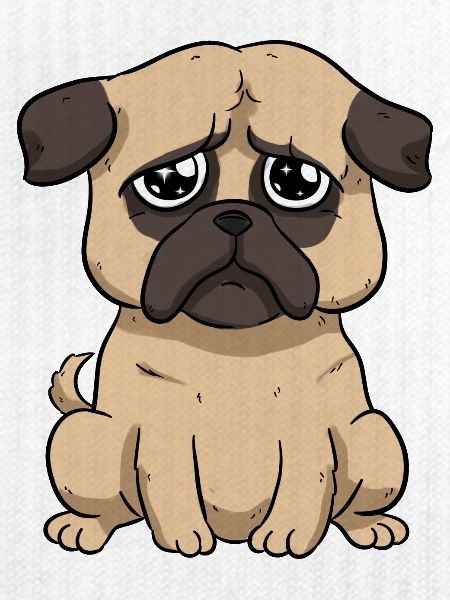 Trauriger Mops