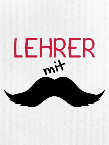 Lehrer mit Schnurrbart