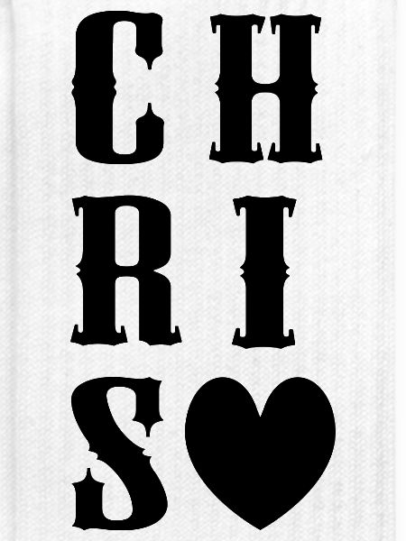 Chris Name mit Herz