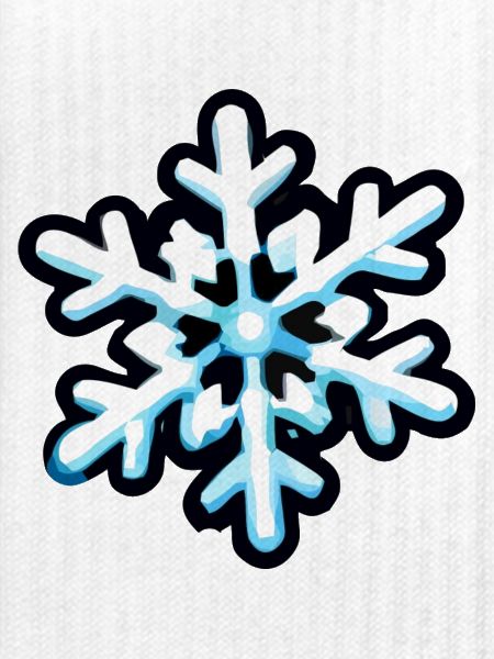 Klarblaue Schneeflocke Farbexplosion