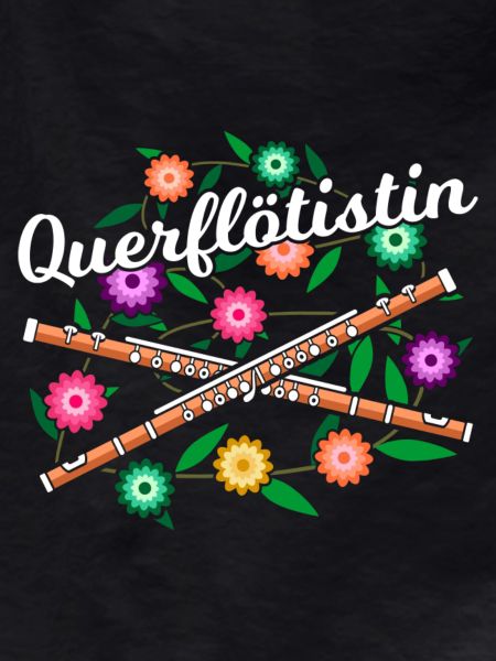 Querflötistin Querflöte Blumen Querflötenspielerin