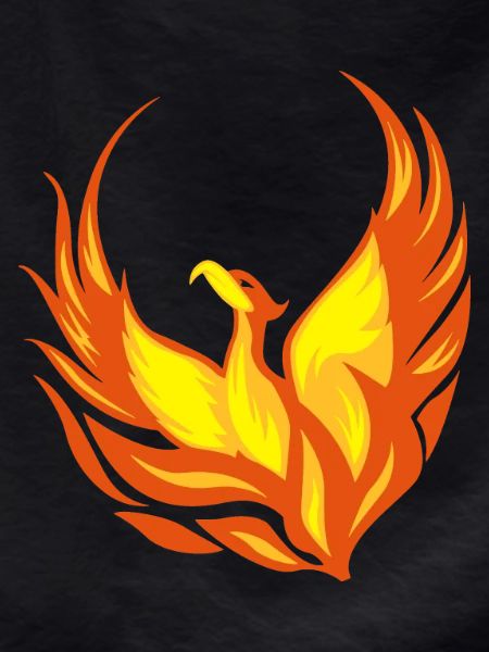 Feuervogel Phönix Flammen Federn