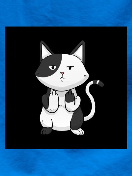 Katze Mittelfinger
