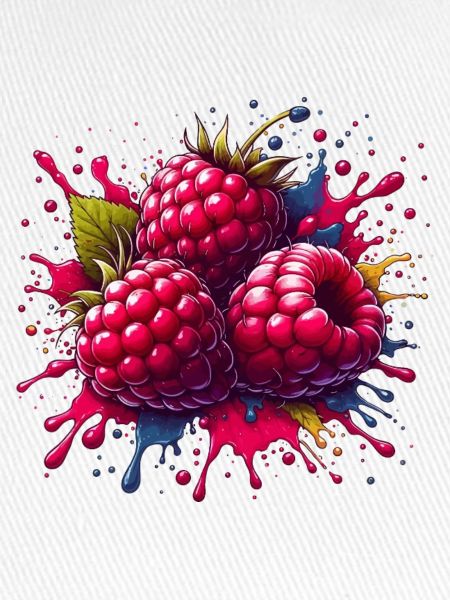 Himbeeren-Farbexplosion