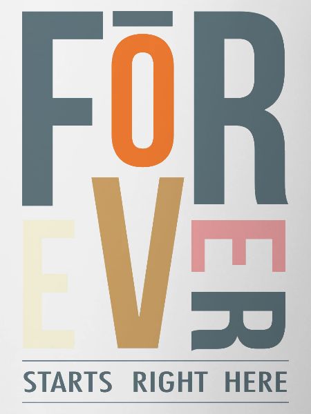 Modernes Geometrisches Spruch Forever