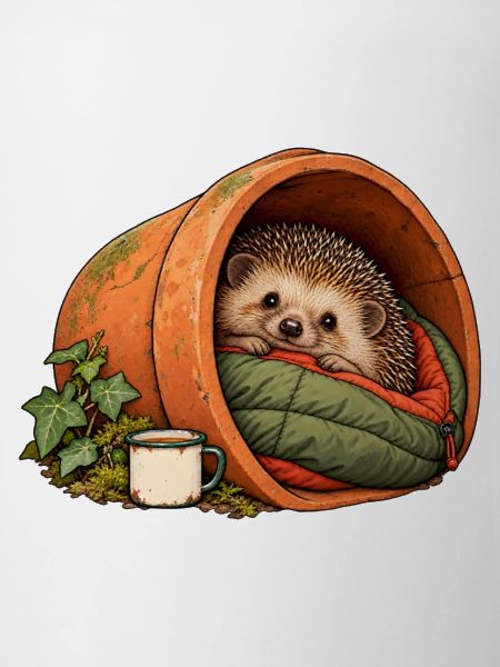 Blumentopf-Camping Igel