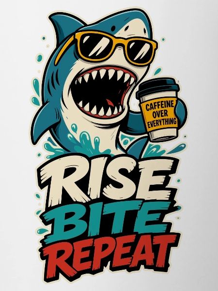 Hai mit Kaffee – Rise Bite Repeat