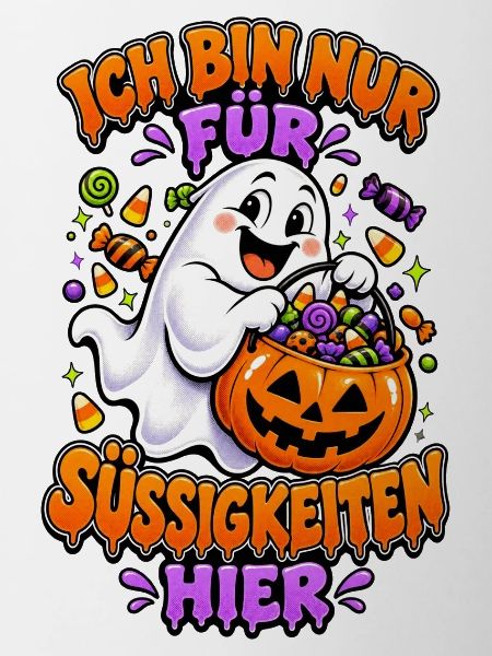 Geist mit Kürbisbeutel Halloween