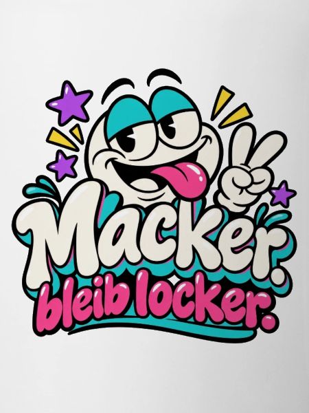 Macker bleibt locker – Fröhlicher Cartoon