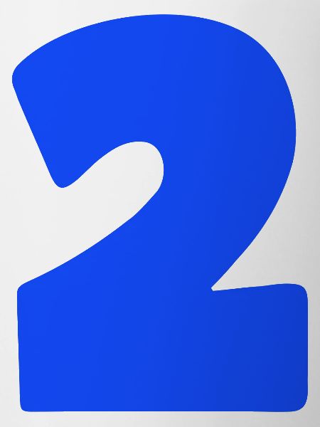 Blaues Zwei-Motiv Bold